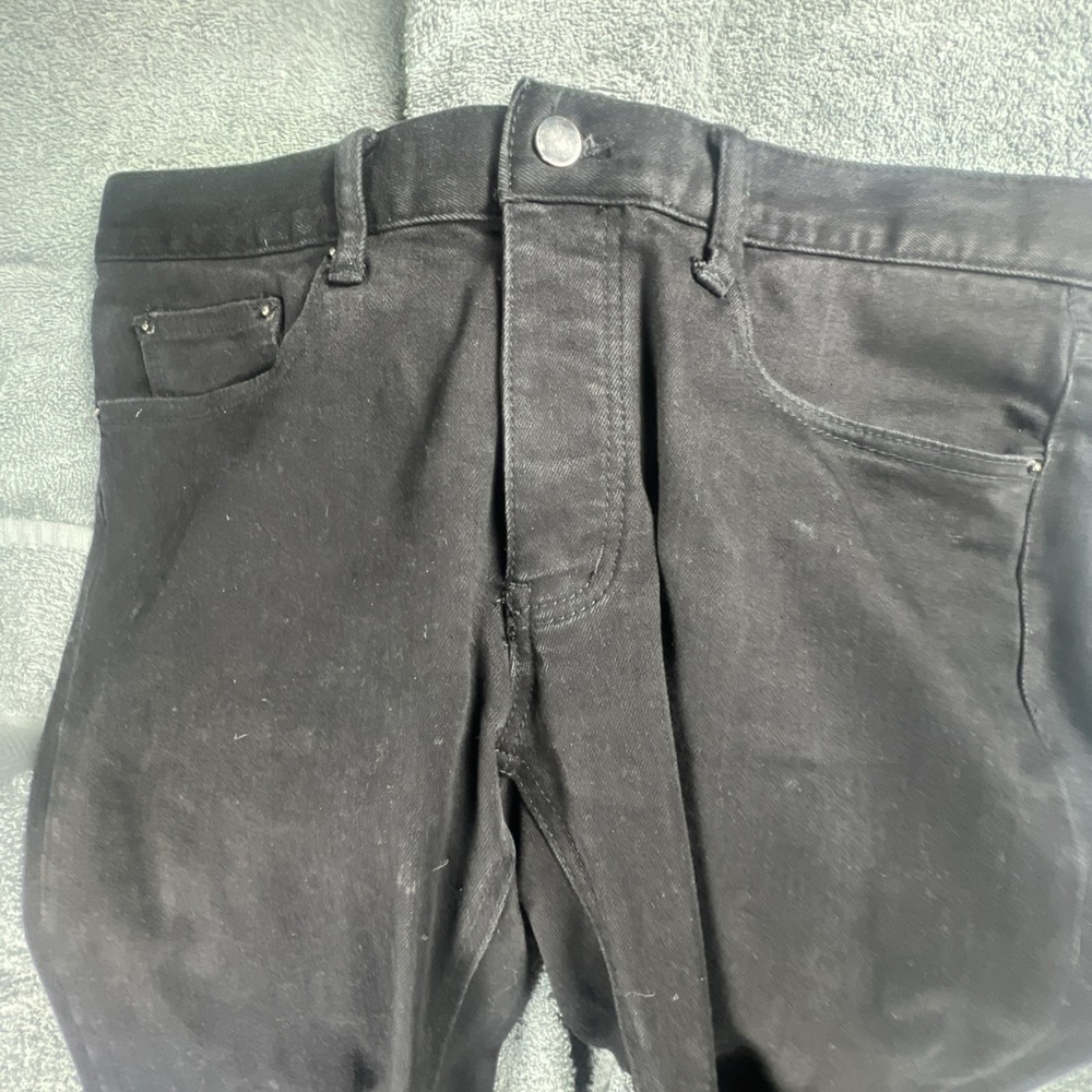 mnml Pants Mens 34 Fits 36x34 Black 100% Cotton Zip Ankle Skinny Fit ButtonFly‎
